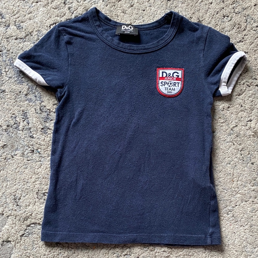 D&G Blue and White Short Sleeve Tees
